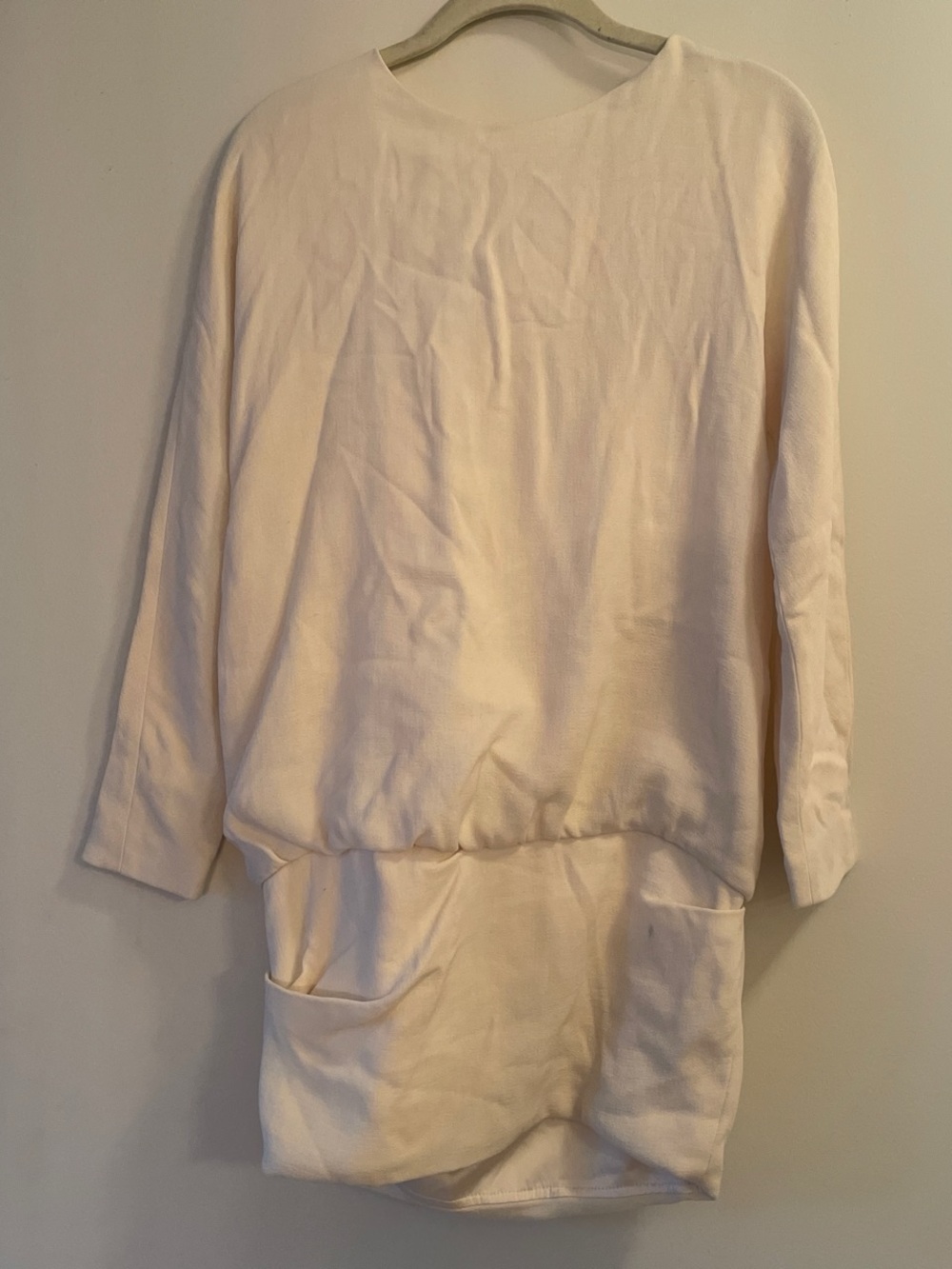 JAY AHR × INTERMIX Exclusive Open Back Drop Waist Mini Cream Dress